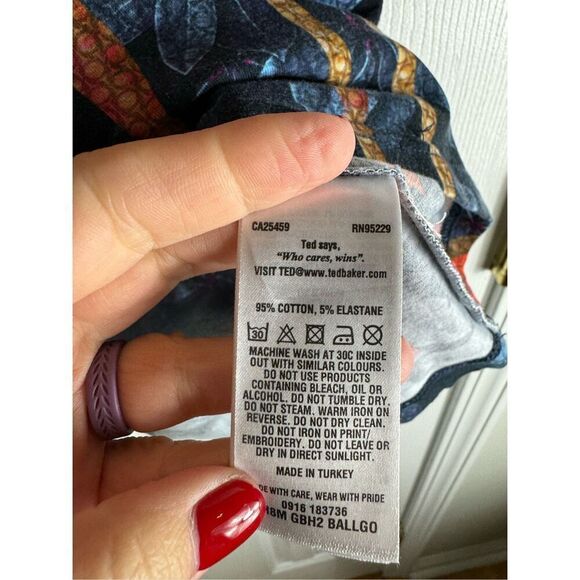 Ted Baker Mens Golf Shirt Size 3 Medium - Picture 4 of 5